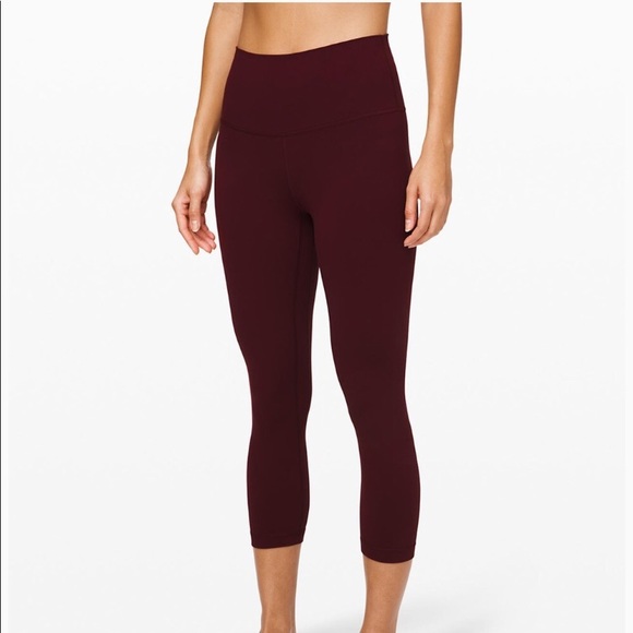 lululemon athletica Pants - Lululemon Cropped Maroon Align Leggings